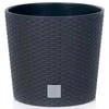 Prosperplast Dekoratyvinis gėlių vazonas Rato Round Ø25cm H22.4cm plast./antracito sp.