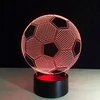 Przydasiepl LED 3D FUTBOLO LEMPAS, DEKORATYVINĖ VAIKŲ STALO, USB + NUOTOLINIO PULTAS