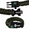 Przydasiepl SURVIVAL BRANCHLET 5in1 PARACORD COMPASS žalias