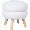 Fotelis Home4You Pufas su daiktadėže HANA Balta D40xH41cm