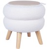 Fotelis Home4You Pufas su daiktadėže HANA Balta D40xH41cm