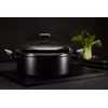 Puodas 28cm su dangteliu Sidabrinis 7L su Greblon C 3+ NOIS danga