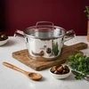 Puodas GERLACH SUPERIOR 2,5 l su dangčiu 20 cm / nerūdijantis plienas