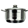 Puodas Hoffner 5,5l nerūdijančio plieno su stikliniu dangčiu