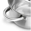 PUODAS indukcinės dujos su dangčiu MAŽAS PLIENAS Nerūdijantis plienas Tadar Cori 16cm 1,8l