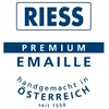 Puodas RIESS 0,7l 14cm Klasikinis WEISS QUARTZ ENAMEL AUSTRIJA