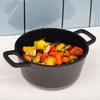 Puodas su dangčiu Kamille 2,5l, marmurinė danga, indukcija
