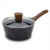 Puodas su stikliniu dangteliu NAVA granitinis NATURE 18 cm, 1,6L