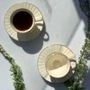 Bikuvalt DUO Porcelianiniai espresso puodeliai su lėkštutėmis 120ml 2vnt,Nina