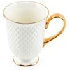 Puodelis E Clat Gold Quality Ceramics 340ml balta