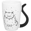 Puodelis Juodas Cat Ambition 370ml baltas