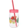 Puodelis su dangteliu ir šiaudeliu 370ml