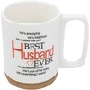 Puodelis su kamštiniu pagrindu Husband Florina 280ml dovanų dėžutėje