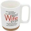 Puodelis su kamštiniu pagrindu Wife Florina 280ml dovanų dėžutėje
