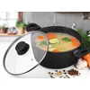Puodo 28 cm tradicinis didelis aliuminio dangtis MG Home nelipnus indukcija