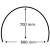Puslankis šiltalysvei W88cm H70cm L180cm metalinis/PE danga
