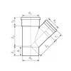 PVC lauko kanalizacijos alkūnė PIPELIFE, DN160 x 45°