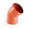 PVC lauko kanalizacijos alkūnė PIPELIFE, DN160 x 15°