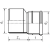 PVC lauko kanalizacijos perėjimas PIPELIFE, DN160 x 110