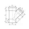 PVC lauko kanalizacijos trišakis PIPELIFE DN160 x 110 x 45°