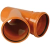 PVC lauko kanalizacijos trišakis WAVIN DN110 x 110 x 45°