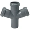 PVC vidaus kanalizacijos keturšakis WAVIN, DN110 x 110 x 110 x 67°