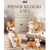 QBI konstrukciniai blokeliai DOG SHIBA DOG 3in1 įvairios pozos 1079 elementai