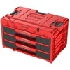 Q-Brick QBRICK ONE įrankių dėžė su 3 stalčiais 2.0 Raudonas