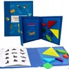 Quatro MAGNETINĖ TANGRAM MEDINĖ dėlionė MAGNETINĖS kaladėlės Mokomasis žaidimas