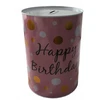 Quatro Metalinis taupyklė MEGA 22x16cm 4 litrai, didžiausias rinkoje HAPPY BITHDAY