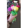 Quatro PLIUSAS gėlių rašiklis ROSE įvairių spalvų