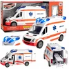 Qulki Automobilis Greitosios medicinos pagalbos automobilis Greitosios pagalbos autobusas važiuoja atidarant duris su neštuvais