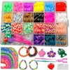 Qulki Didelis rinkinys apyrankėms gaminti iš gumyčių, LOOM BANDS + priedai