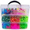 Qulki GUMĖS APYRANKĖMS GAMINTI DĖŽUTĖJE DIDELIS SET Dėžutė 4500 vnt. XXL