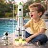 Qulki Kosmoso raketa Kosmoso kosmonautų garso šviesa dūmai rūko garai