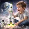 Qulki Kosmoso raketa Kosmoso kosmonautų garso šviesa dūmai rūko garai