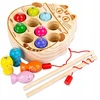 Qulki PAGAUK KIRMĄ MAGNETINĮ MEDINĮ ŽAIDIMĄ KATĖ PAGAUK ŽUVĘ MONTESSORI