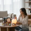 Ramiz Naktinė lempa KSIĘŻYC 3D KULA ŚWIECĄCA MOON LED GIPSOWE Figūrėlės KOSMOS DIY