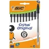 Rašiklis - BIC - Cristal Original - 10 vienetų pakuotė - Juoda spalva - Plona smaigalys