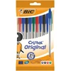 Rašiklis Bic Cristal Original, 10 vnt., įvairių spalvų, 1.0 mm