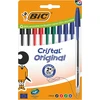 Rašiklis Bic Cristal Original, 10 vnt., įvairių spalvų, 1.0 mm