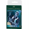 Rašikliai piešimui Faber-Castell Pitt Artist Pen The Blues, 8vnt