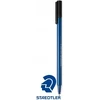 Rašiklis Staedtler triplus ball, 0,7 mm, juodos spalvos