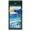 Faber-Castell Teptukinių rašiklių rinkinys Faber-Castel India ink PlTT, mėlynų spalvų, 6 vnt