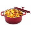 RAUDONA SOLA KITCHEN KAIŠMAI ATSPARUS PUODAS SU RANKENĖLĖMIS + DANGINIS 24 CM 3,5 L
