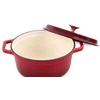 RAUDONA SOLA KITCHEN KAIŠMAI ATSPARUS PUODAS SU RANKENĖLĖMIS + DANGINIS 24 CM 3,5 L