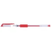 Raudonas gelinis rašiklis Office Products, 0.5mm, su gumine rankena