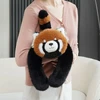 Raudonas Panda Mascot 60 cm XXL jutiminis svertas pliušinis minkštas žaislas