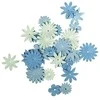 Rayher Dekoratyvinės gėlytės 1.5-2.5cm/36vnt. mėlynos