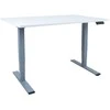 Rašomasis stalas ERGO OPTIMAL su 2 varikliais 140x80 cm, Spalva: pilkšvai balta